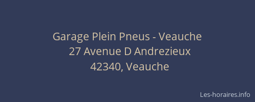 Garage Plein Pneus - Veauche