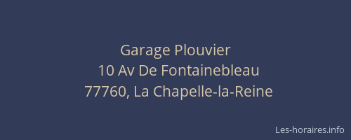 Garage Plouvier