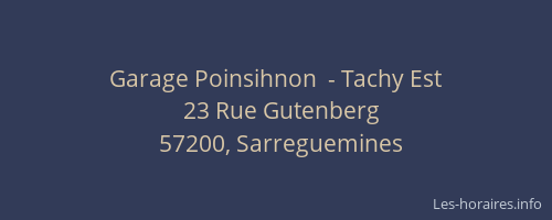 Garage Poinsihnon  - Tachy Est