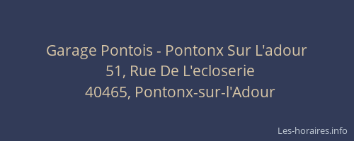Garage Pontois - Pontonx Sur L'adour