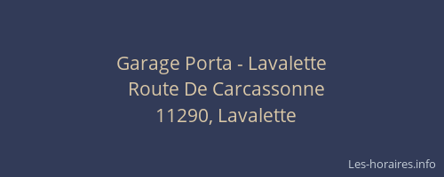 Garage Porta - Lavalette