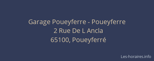 Garage Poueyferre - Poueyferre