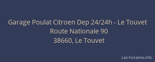 Garage Poulat Citroen Dep 24/24h - Le Touvet