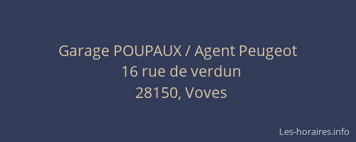 Garage POUPAUX / Agent Peugeot