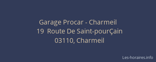 Garage Procar - Charmeil