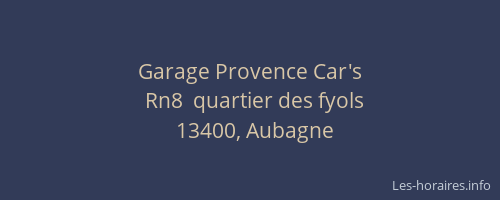Garage Provence Car's