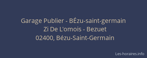 Garage Publier - BÉzu-saint-germain