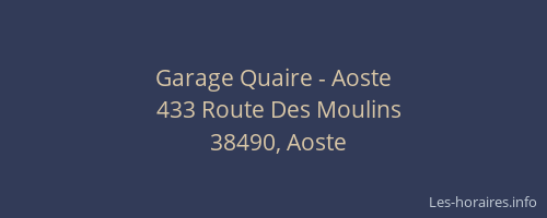 Garage Quaire - Aoste