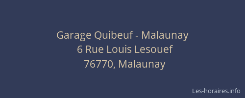 Garage Quibeuf - Malaunay