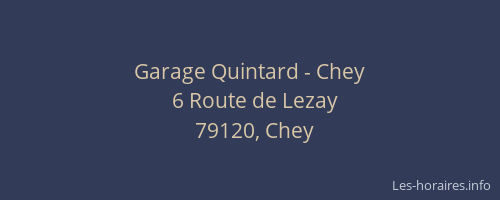 Garage Quintard - Chey