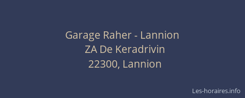 Garage Raher - Lannion