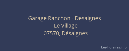 Garage Ranchon - Desaignes