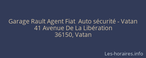 Garage Rault Agent Fiat  Auto sécurité - Vatan