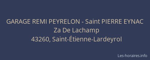 GARAGE REMI PEYRELON - Saint PIERRE EYNAC