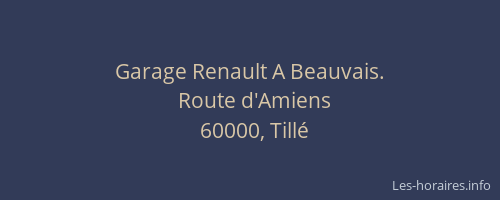 Garage Renault A Beauvais.