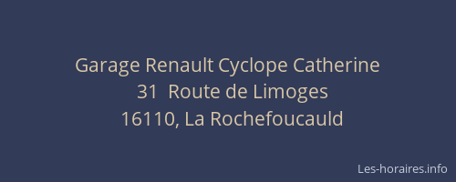 Garage Renault Cyclope Catherine