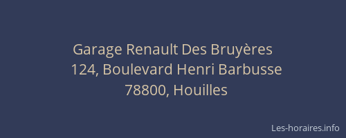 Garage Renault Des Bruyères
