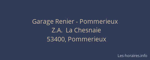 Garage Renier - Pommerieux