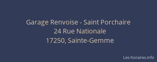 Garage Renvoise - Saint Porchaire