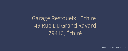 Garage Restoueix - Echire