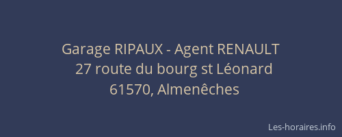 Garage RIPAUX - Agent RENAULT