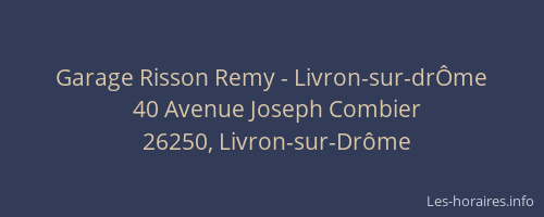 Garage Risson Remy - Livron-sur-drÔme