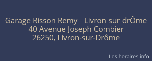 Garage Risson Remy - Livron-sur-drÔme