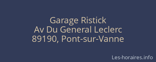 Garage Ristick