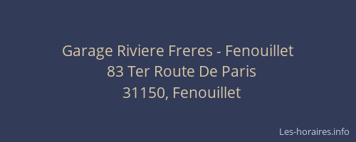 Garage Riviere Freres - Fenouillet