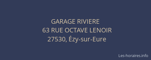 GARAGE RIVIERE