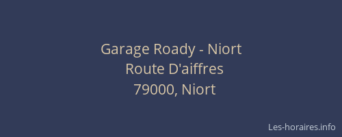 Garage Roady - Niort