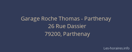 Garage Roche Thomas - Parthenay