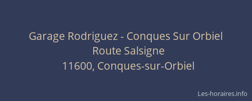 Garage Rodriguez - Conques Sur Orbiel