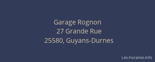 Garage Rognon