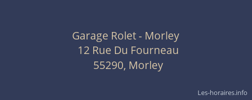 Garage Rolet - Morley
