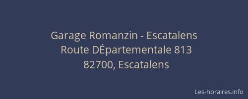 Garage Romanzin - Escatalens