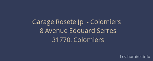 Garage Rosete Jp  - Colomiers