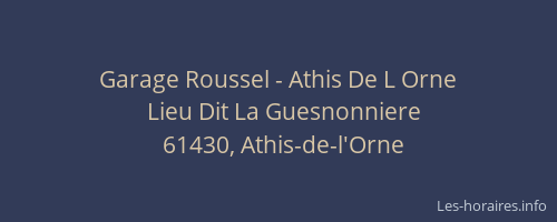 Garage Roussel - Athis De L Orne
