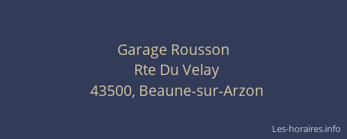 Garage Rousson