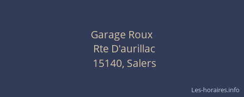 Garage Roux