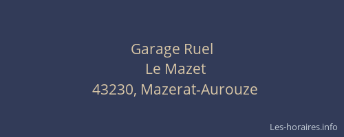 Garage Ruel