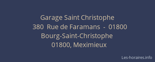 Garage Saint Christophe