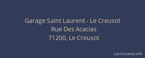 Garage Saint Laurent - Le Creusot