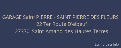 GARAGE Saint PIERRE - SAINT PIERRE DES FLEURS