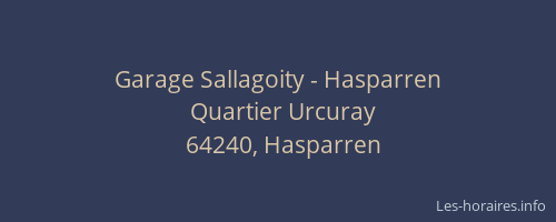 Garage Sallagoity - Hasparren