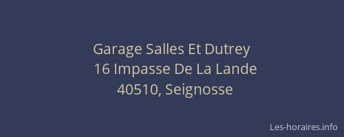 Garage Salles Et Dutrey
