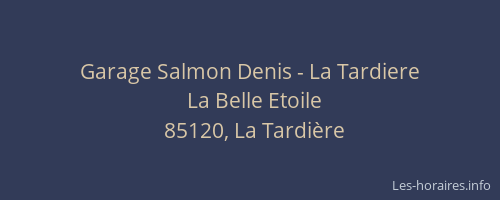 Garage Salmon Denis - La Tardiere