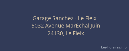 Garage Sanchez - Le Fleix