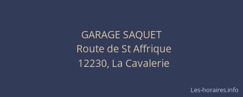 GARAGE SAQUET