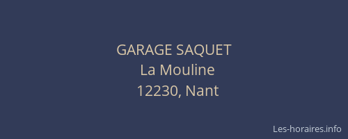 GARAGE SAQUET